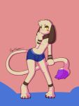  abstract_background absurd_res anthro blush boxers_(clothing) clothing hi_res holding_tail male nintendo pok&eacute;mon pok&eacute;mon_(species) rotten_owl smeargle smile smirk solo underwear video_games 