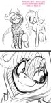  comic curved_horn dialogue english_text equid equine evil_look fan_character fluttershy_(mlp) friendship_is_magic hasbro hi_res horn jrvanesbroek mammal monochrome my_little_pony pegasus pupils sketch slit_pupils snake_eyes_(raindroparts) text wings 