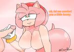  amy_rose anthro bent_over big_breasts breasts disembodied_penis duo english_text eulipotyphlan faceless_character faceless_human faceless_male female genitals handjob hedgehog hi_res huge_breasts human human_on_anthro interspecies male male/female mammal mostly_nude moxydamon penile penis sega sex simple_background slight_smile sonic_the_hedgehog_(series) text 