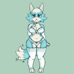  &lt;3 &lt;3_eyes 1:1 absurd_res animal_crossing anthro blush bra canid canine canis choker clothed clothing female gammainks garter_belt garter_straps gloves handwear hi_res jewelry legwear lingerie looking_at_viewer mammal necklace nintendo panties simple_background skye_(animal_crossing) solo stockings tailwag underwear video_games wolf 