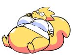  alphys anthro belly big_belly big_breasts big_tail bodily_fluids bottomless breasts buckteeth clothed clothing eyewear featureless_crotch female front_view frown glasses half-closed_eyes hotcakehound leaning leaning_back lizard morbidly_obese morbidly_obese_anthro morbidly_obese_female narrowed_eyes nervous non-mammal_breasts obese obese_anthro obese_female overweight overweight_anthro overweight_female reptile scales scalie simple_background sitting solo sweat teeth thick_tail tight_clothing tight_coat tight_topwear topwear undertale video_games wide_hips yellow_body yellow_scales 