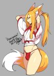  2018 animal_humanoid asian_clothing big_ears big_tail biped blonde_hair bulge canid canid_humanoid canine canine_humanoid clothed clothing digital_media_(artwork) dipstick_ears dipstick_tail east_asian_clothing english_text fluffy fluffy_tail fox_humanoid front_view fundoshi fur furry_tail genital_outline girly glistening glistening_body glistening_hair glistening_skin grey_background hair hands_behind_head humanoid humanoid_hands inner_ear_fluff japanese japanese_clothing light_body light_skin lips long_hair looking_at_viewer male mammal mammal_humanoid monotone_hair multicolored_ears multicolored_tail narrowed_eyes navel pantsless penis_outline pinup ponytail portrait pose raised_arm red_clothing red_underwear ryo_agawa simple_background slim smile solo standing text three-quarter_portrait three-quarter_view tuft two_tone_ears two_tone_tail underwear white_body white_ears white_fur white_haori white_inner_ear_fluff white_tail wide_hips yellow_body yellow_ears yellow_eyes yellow_fur yellow_inner_ear yellow_tail 