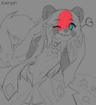  2021 5_fingers ailurid anthro breasts clothed clothing digital_media_(artwork) female fingers hair hi_res looking_at_viewer mammal red_panda smile solo xaenyth 