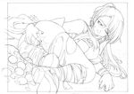  assassin_(ragnarok_online) breasts egg egg_laying greyscale large_breasts monochrome nipples ragnarok_online sketch thighhighs torn_clothes uncensored wince work_in_progress xration 