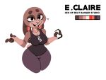  anthro beat_banger cellphone character_name color_swatch elaine_claire english_text female komdog lagomorph leporid mammal model_sheet phone rabbit simple_background solo text 