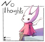  anthro arthropod female harapunoe hi_res hollow_knight hornet hornet_(hollow_knight) hymenopteran insect meme nail neutral_expression simple_background sitting solo team_cherry vespid video_games wasp white_background 