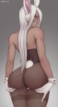  animal_humanoid big_butt butt clothed clothing dark_body dark_skin female hair hi_res humanoid lagomorph lagomorph_humanoid legwear leporid_humanoid mammal mammal_humanoid miruko my_hero_academia panties pantyhose rabbit_humanoid shellvi solo underwear white_hair wide_hips 