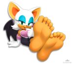  5_toes alpha_channel anthro barefoot feet female foot_fetish foot_focus jcthornton looking_at_viewer rouge_the_bat sega soles solo sonic_the_hedgehog_(series) toes 