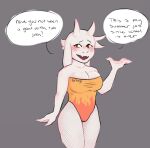 anthro blush boss_monster bovid breasts caprine cleavage clothed clothing female fishnet goat looking_at_viewer mammal nsfwbunniii solo toriel undertale uniform video_games 