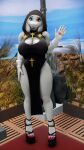  3d_(artwork) absurd_res anthro bbdworks bovid caprine colored_nails cosplay digital_media_(artwork) female goat heterochromia hi_res high_heels humanoid mammal nails nun solo source_filmmaker toriel undertale video_games warfaremachine 