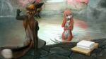  16:9 2013 anthro breasts butt canid canine casual_nudity cherry_blossom cross_fox digital_media_(artwork) duo fan_character female fox genitals hair hot_spring jecbrush mammal naturally_censored navel nintendo nora_leslie nude outside plant pussy red_fox skinny_dipping star_fox tree video_games water widescreen 