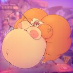  1:1 absurd_res activision bandicoot belly big_belly big_breasts big_butt breasts butt coco_bandicoot crash_bandicoot_(series) female hi_res humanoid hyper hyper_belly hyper_everything inflation inflation_bulb mammal marsupial overweight overweight_female solo stunnerpony video_games 