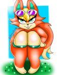  3:4 animal_crossing anthro audie_(animal_crossing) big_breasts blazedscarf breasts canid canine canis curvy_figure female hi_res inviting mammal nintendo sexy_eyes solo thick_thighs video_games voluptuous wide_hips wolf 
