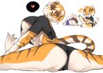  &lt;3 2021 absurd_res anthro anus_outline arknights aspirindabaitu black_body black_nose breasts butt butt_focus camel_toe clothing duo felid female fur hair hi_res hypergryph lagomorph laugh looking_at_viewer mammal multicolored_body multicolored_fur multicolored_hair orange_body orange_fur orange_hair pantherine simple_background smile solo_focus speech_bubble studio_montagne tiger under_boob video_games waaifu_(arknights) white_background white_body white_fur white_hair yoga 