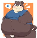  2021 anthro belly big_belly blush clothing gao_(kusosensei) hi_res kemono kusosensei male mammal obese obese_male overweight overweight_male shirt solo topwear underwear ursid 