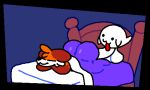  5:3 ambiguous_gender animated anthro balls bed big_balls big_butt big_penis boo_(mario) butt canid canine duo fox furniture genitals ghost hot_dogging low_res male male/ambiguous mammal mario_bros nintendo penis short_playtime short_stack sleeping spirit superiorfox(superiorfoxdafox) superiorfoxdafox video_games 