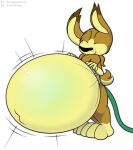  alpha_channel anthro belly big_belly chest_tuft eyes_closed foxball happy hyper hyper_belly inflation lagomorph leporid male mammal nude rabbit smile solo standing tuft 