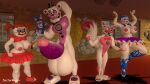  16:9 3d_(artwork) anthro ballerina ballerina_position ballerina_shoes ballet ballora_(fnafsl) balls big_balls big_breasts big_penis black_nose blue_body breasts canid canine carrying circus_baby_(fnaf) clothing digital_media_(artwork) dress faceplate female ference five_nights_at_freddy&#039;s fox funtime_foxy_(fnaf) funtime_freddy_(fnafsl) genitals glans group hair hands_behind_back hat headgear headwear hi_res holding_character huge_balls huge_penis humanoid hyper hyper_balls hyper_genitalia hyper_penis invalid_tag lady_like lagomorph leporid liviuh looking_at_genitalia looking_at_penis looking_at_viewer looking_awkwardly_pleasured male mammal micropenis microphone muscular muscular_arms muscular_male muscular_thighs on_stage penis pink_glans puppet_bonnie_(fnafsl) purple_penis rabbit red_clothing red_dress red_hair retracted_foreskin sister_location small_penis stage top_hat unknown_artist ursid video_games widescreen 