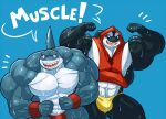  2015 5_fingers anthro big_bulge big_muscles bulge cetacean clothed clothing countershading delphinoid dialogue duo english_text fingers fish fist flexing hoodie huge_muscles hyper hyper_muscles looking_at_viewer male mammal marine muscular oceanic_dolphin open_mouth orca samudra_aquarium shark sharp_teeth smile speech_bubble stagor55 teeth text toothed_whale topwear underwear underwear_only veiny_muscles white_body white_countershading 