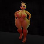  1:1 3d_(artwork) animatronic anonymous_artist anthro avian bedroom_eyes big_breasts bird blush breasts bubble_butt butt butt_grab chicken colored colorful digital_media_(artwork) feet female five_nights_at_freddy&#039;s five_nights_at_freddy&#039;s_2 galliform gallus_(genus) genitals hair hand_on_butt machine metal metal_tail metallic_body metallic_hair narrowed_eyes nipples nude phasianid pseudo_hair pussy robot seductive shaded simple_background solo stare thick_thighs toy_chica_(fnaf) video_games 