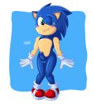  anthro blue_body blush clothing duo embarrassed eulipotyphlan footwear fur genitals gloves goms green_eyes handwear hedgehog hi_res humanoid_genitalia humanoid_penis looking_at_viewer looking_pleasured male mammal one_eye_closed open_mouth penis sega shoes simple_background smile solo sonic_the_hedgehog sonic_the_hedgehog_(series) star surprised_expression wink yellow_body 