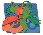  2017 4_fingers alpha_channel anthro anthrofied balls big_balls big_muscles big_pecs big_penis clothing countershading erection fingers flexing genitals gesture grovyle huge_balls huge_muscles huge_pecs huge_penis hyper hyper_balls hyper_genitalia hyper_muscles hyper_pecs hyper_penis kokoro-doll looking_at_viewer male muscular nintendo nipples pecs penis pink_nipples pok&eacute;mon pok&eacute;mon_(species) pok&eacute;morph red_body red_countershading red_penis side_view simple_background sleeveless_shirt smile solo standing transparent_background underwear v_sign vein veiny_penis video_games 