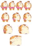  2018 absurd_res anthro barazoku belly big_belly blush bodily_fluids bulge clothing felid hi_res kemono male mammal moobs morbidly_obese morbidly_obese_male muscular muscular_male natamaru_a nipples obese obese_male overweight overweight_male pantherine simple_background sitting solo sweat tiger underwear weight_gain white_background 