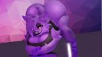  16:9 2021 3d_(artwork) abstract_background anthro bangs big_breasts big_butt big_teeth breasts butt claws cleavage clothed clothing digital_media_(artwork) dyshiono ear_piercing eyeshadow female flesh_tunnel fluffy fur gauged_ear gengar grin huge_butt jack-o&#039;_pose looking_at_viewer makeup nintendo piercing pok&eacute;mon pok&eacute;mon_(species) pose purple_body purple_fur shirt short_stack short_tail smile solo tank_top teeth topwear video_games widescreen yamzy_(jinx) 