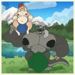  1:1 2021 3_toes 4_fingers anthro balls big_balls big_bulge big_muscles big_pecs big_penis black_nipples border bulge clayton_(quantum89) clothed clothing cloud day duo eyes_closed feet finger_rign fingers fist flexing forest front_view fur genitals grass green_eyes grey_body grey_fur grey_hair grin hair hand_on_hip hi_res huge_balls huge_bulge huge_muscles huge_nipples huge_pecs huge_penis hyper hyper_balls hyper_bulge hyper_genitalia hyper_muscles hyper_pecs hyper_penis julian_(nexxus13) kokoro-doll lagomorph lake leporid lifting_another lutrine male mammal mountain muscular mustelid navel nipples pecs penis plant ponytail rabbit red_hair sharp_teeth size_difference sky slightly_chubby smile standing teeth toes tree underwear underwear_only yellow_body yellow_border yellow_fur 