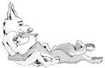  2019 anthro canid canine canis claws cuddling disney duo ears_back eyes_closed fluffy fluffy_tail gary_(zootopia) gerardson halftone hi_res holding_head hug larry_(zootopia) lying_on_another male male/male mammal monochrome neck_tuft nude pawpads pivoted_ears plantigrade romantic romantic_couple side_view signature sleeping smile tuft wolf zootopia 