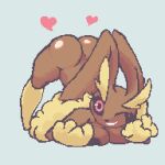  &lt;3 1:1 anonymous_artist anthro ass_up black_claws black_sclera brown_body butt claws digital_media_(artwork) eyelashes female jack-o&#039;_pose lagomorph lopunny low_res mammal nintendo one_eye_closed pixel_(artwork) pok&eacute;mon pok&eacute;mon_(species) pose smile solo video_games wink 