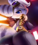  absurd_res anthro big_breasts big_butt breasts butt butt_pose ear_piercing ear_ring female hi_res lombax mammal piercing pose ratchet_and_clank rivet_(ratchet_and_clank) sony_corporation sony_interactive_entertainment text url v-tal video_games 
