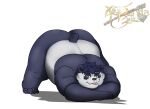 2021 anthro belly big_butt black_nose butt giant_panda jack-o&#039;_pose male mammal mav_(deadly_kiten) overweight overweight_male pose simple_background solo tongue tongue_out ursid white_background xaypanda 