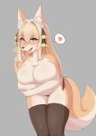  &lt;3 2021 4_fingers absurd_res anthro big_breasts black_nose blue_eyes blush bodily_fluids breasts breath canid canine claws clothed clothing cute_fangs faeki_(character) female finger_claws fingers fox fur hair hi_res huge_breasts inner_ear_fluff javcavk541 kemono legwear long_hair maid_headdress mammal multicolored_body multicolored_fur multicolored_tail panties panting portrait saliva side-tie_panties solo sweat sweatdrop tan_body tan_fur tan_hair thigh_highs three-quarter_portrait tongue tongue_out topless tuft two_tone_body two_tone_fur underwear white_body white_fur 