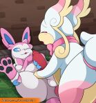  2021 accessory alternate_version_at_source anal anal_penetration angel_(vorechestra) animal_genitalia animal_penis antennae_(anatomy) anus audino balls big_penis blue_eyes blush blush_lines brick_wall butt canid canine canine_penis detailed_background duo eeveelution erection eyebrows feral feral_on_feral from_front_position fur genitals girly grass hair_accessory hair_bow hair_ribbon hands_on_thighs hi_res hindpaw holding_legs knot looking_at_another looking_at_partner looking_pleasured lying male male/male male_on_bottom male_on_top male_penetrated male_penetrating male_penetrating_male mammal masturbating_while_penetrated masturbation mega_audino mega_evolution missionary_position neck_bow nintendo nude on_back on_bottom on_top one_eye_closed open_mouth outside pawpads paws penetration penis pink_body pink_fur pink_penis plant pok&eacute;mon pok&eacute;mon_(species) raised_eyebrows raised_paw red_eyes ribbon_(vorechestra) ribbons sex shaded sheath slightly_chubby spread_legs spreading sylveon tail_bow tail_ribbon tapering_penis text thick_thighs tongue tongue_out url video_games vorechestra wall_(structure) white_body white_fur wink 