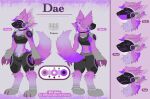  anthro claws fur kytcrafts machine male mask model_sheet protogen purple_body purple_fur solo visor 