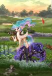  absurd_res bridge equid equine friendship_is_magic golf golf_club harwick hi_res horn mammal my_little_pony princess_celestia_(mlp) princess_luna_(mlp) swamp winged_unicorn wings 