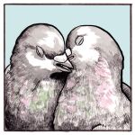  1:1 2021 ambiguous_gender avian beak bird border columbid digital_media_(artwork) duo falseknees feathered_wings feathers feral pigeon white_border wings 