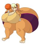  anthro ball basketball_(ball) big_breasts breasts cleavage clothed clothing female hi_res huge_breasts hyper hyper_breasts lagomorph leporid lola_bunny looney_tunes madnevil mammal rabbit solo warner_brothers 