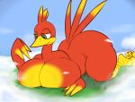  2019 absurd_res anthro anthrofied avian banjo-kazooie big_breasts big_butt biped bird bird_feet black_eyelashes breasts breegull butt claws cloud curvaceous curvy_figure day detailed_background digital_media_(artwork) digitigrade feather_hands feathered_wings feathers female flat_colors green_eyes hi_res huge_breasts huge_butt huge_thighs kazooie lying macro multicolored_body multicolored_feathers narrowed_eyes non-mammal_breasts nude on_front orange_body orange_feathers outside plant rareware red_body red_feathers scutes sky solo sybilthesnake tail_feathers thick_thighs three-quarter_view toe_claws tree video_games voluptuous white_claws wide_hips wings yellow_body yellow_feathers 