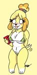  animal_crossing anthro canid canine canis domestic_dog female isabelle_(animal_crossing) mammal nintendo omegamax solo tagme video_games 