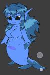  alien animated anthro big_breasts breasts digital_media_(artwork) erection fin genitals gynomorph hair humanoid intersex mammal marine merfolk mermaidification nipples nude penis short_playtime simple_background smile solo split_form urielmanx7 