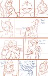  absurd_res anthro canid canine dialogue dragon duo erection fox fox_tango hi_res male male/male mammal zavi-chan 