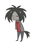  alpha_channel angry animated chibi clothed clothing male mammal marykimer odd_taxi porcupine rodent short_playtime simple_background solo transparent_background yano_(odd_taxi) 