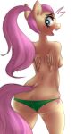  10:16 absurd_res anthro breasts butt cute_face cutie_mark equid equine female fluttershy_(mlp) friendship_is_magic hasbro hi_res mammal my_little_pony pegasus pinup pose ranillopa shy solo wide_hips wings 