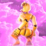  1:1 2021 3d_(artwork) absurd_res animatronic anthro anus areola avian beak big_breasts big_butt bird blennynsfw breasts butt chica_(fnaf) chicken crouching digital_media_(artwork) feet female five_nights_at_freddy&#039;s fur galliform gallus_(genus) genitals hi_res joints lagomorph machine mammal nipples one_eye_closed phasianid pink_areola presenting presenting_hindquarters rear_view robot soles video_games yellow_body yellow_fur 