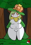  anthro dimsun elemental_creature female flora_fauna lilligant nintendo nude plant pok&eacute;mon pok&eacute;mon_(species) slightly_chubby solo video_games 