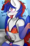  absurd_res ahegao animal_genitalia animal_penis anthro balls clothed clothing crossdressing equine_penis friendship_is_magic genitals girly glacialpain hasbro hi_res hypnosis looking_pleasured male mind_control my_little_pony partially_clothed penis skimpy solo 