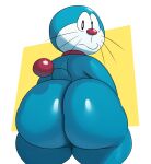  ambiguous_gender anthro big_butt blue_body butt butt_focus collar domestic_cat doraemon doraemon_(character) felid feline felis hi_res huge_butt looking_at_viewer looking_back looking_back_at_viewer machine male mammal obese overweight red_nose robot solo sssonic2 thick_thighs whiskers 