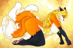  absurd_res anthro blonde_hair braided braided_hair breasts butt canid canine cassielink exposed_breasts female fluffy fluffy_tail fox hair hands hi_res illustration invalid_tag long_hair mammal nude pawpads paws pinup pose solo tails_(disambiguation) 